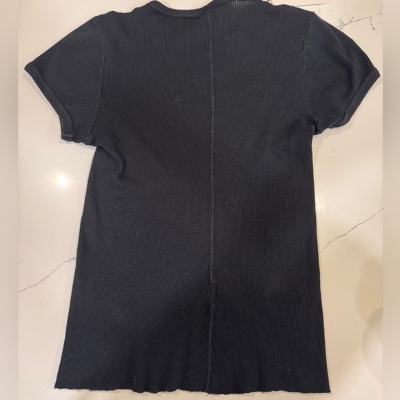 RE/DONE Black Ribbed T-Shirt - Picture 3 of 6